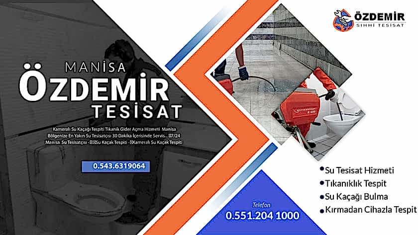 Manisa Su Tesisatçısı & Tesisatçı & Su Tesisat & Su Kaçağı Tespiti